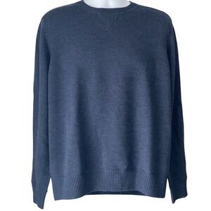 L.L. Bean Signature Merino Wool Crewneck Sweater Mens XL Blue
